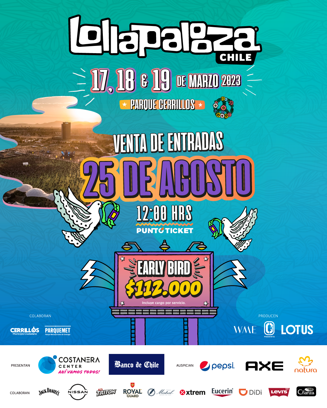 Se confirman las fechas de Lollapalooza Chile 2023